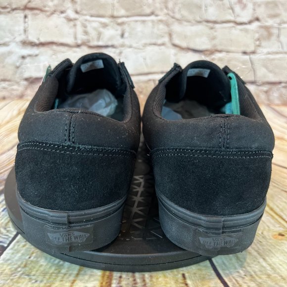 Vans Off the Wall Men's Solid Black Suede Low Top Lace Up Skate Sneakers 11.5 - Picture 3 of 8